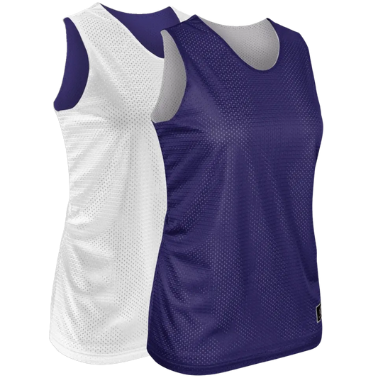 Purple & White | Women's Cut Basketball Pinnie