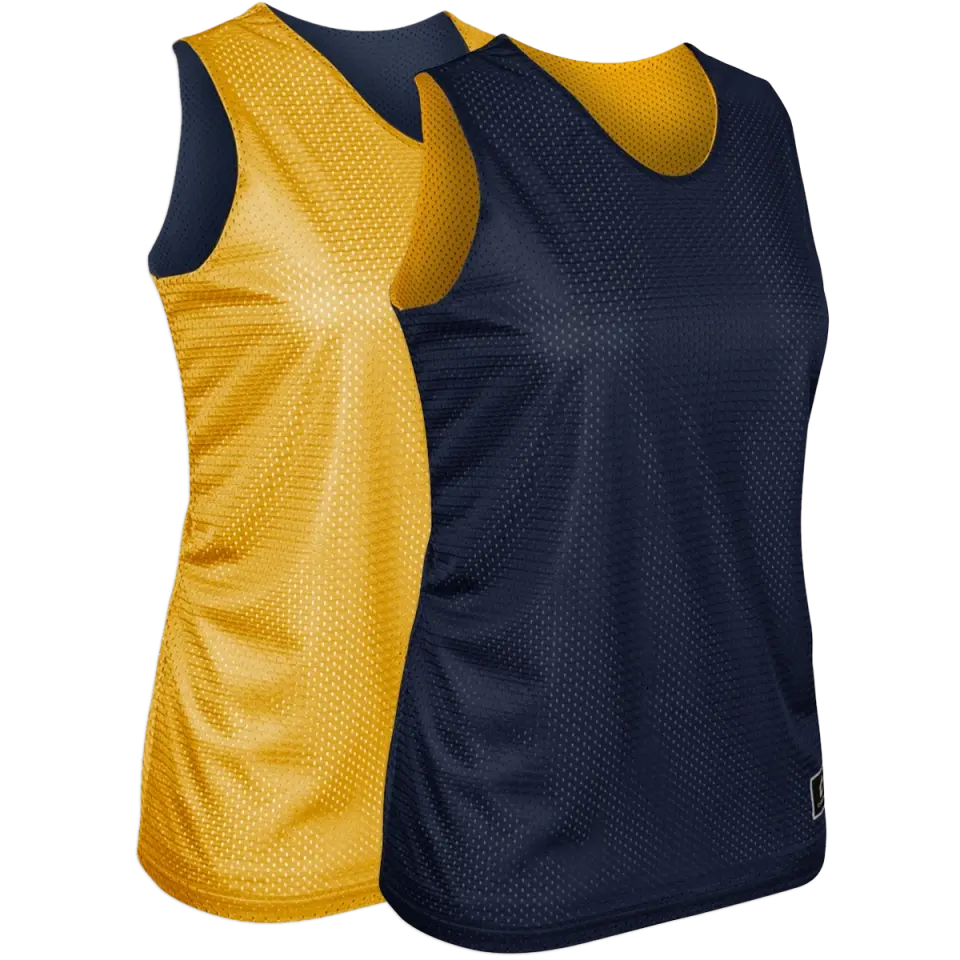 Navy & Gold | Women's Cut Basketball Pinnie