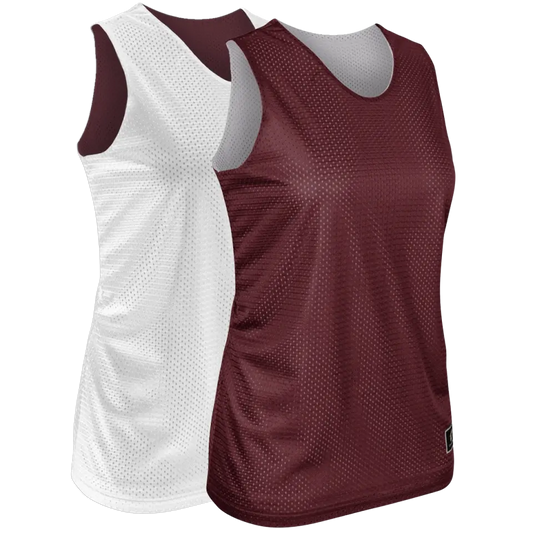 Maroon & White | Women's Cut Basketball Pinnie