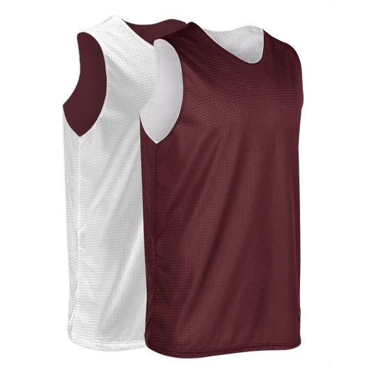 Maroon & White | Basketball Pinnie