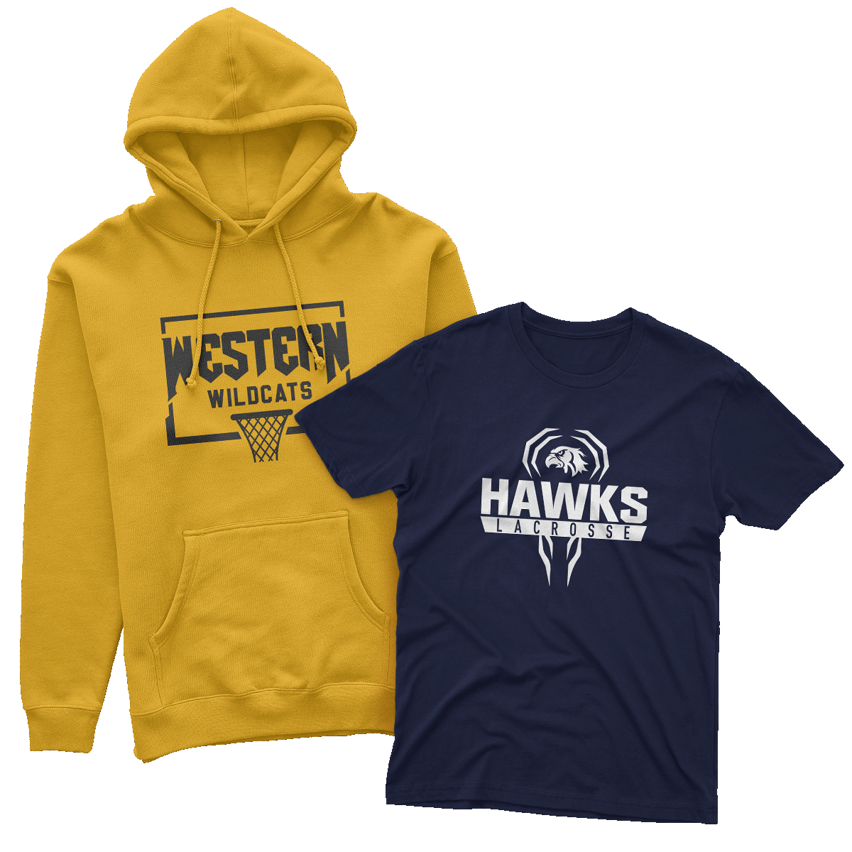 Fan hoodie and t-shirt