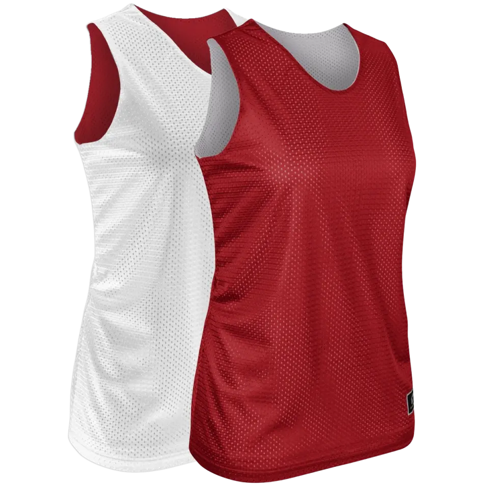 Scarlet & White | Women's Cut Basketball Pinnie