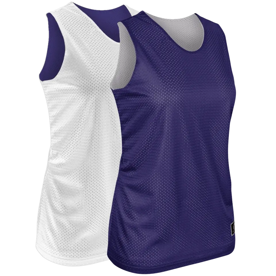 Purple & White | Women's Cut Basketball Pinnie