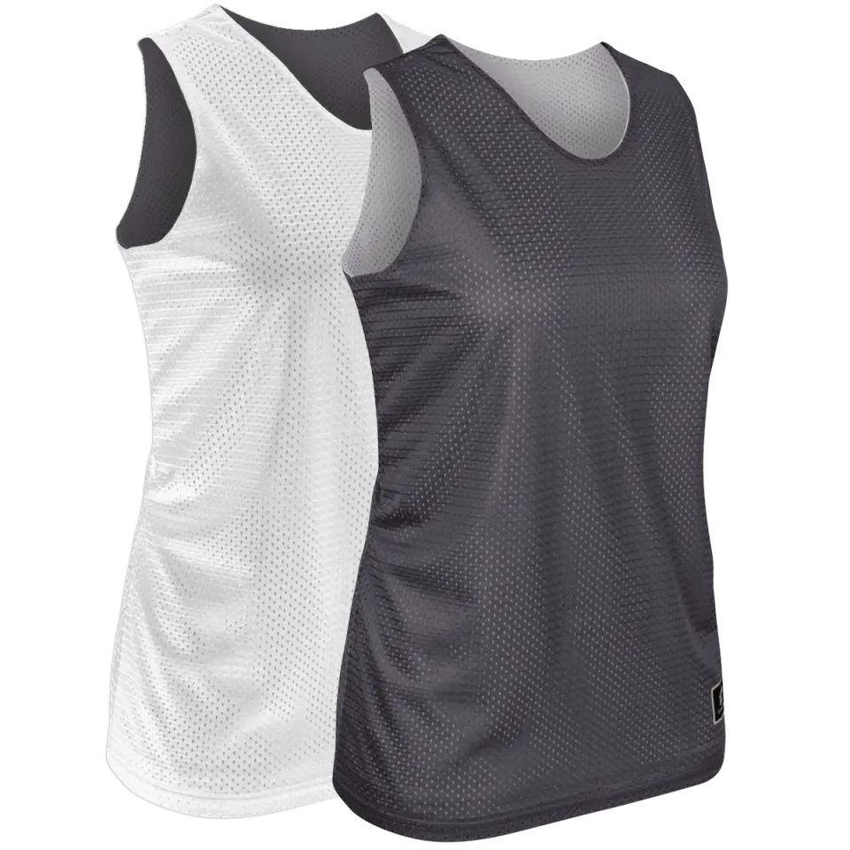 Charcoal & White | Women's Cut Basketball Pinnie