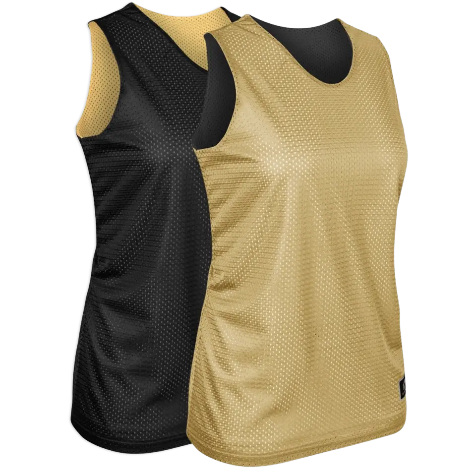 Black & Vegas Gold | Women's Cut Basketball Pinnie