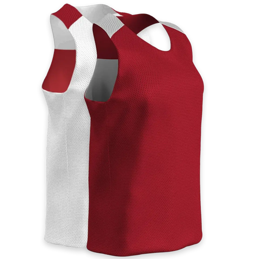 Scarlet & White | Women's Cut Lacrosse Pinnie